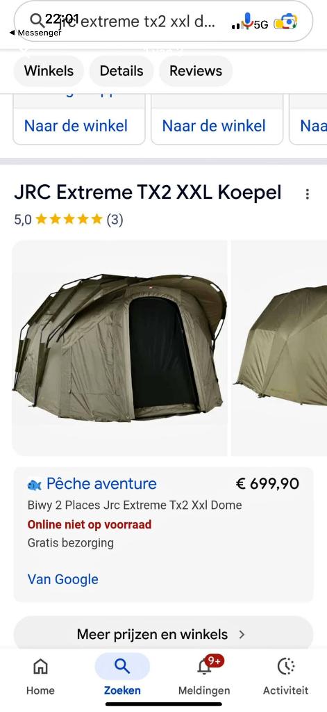 JRC Extreme TX2 - XXL Dome - Tent - Groen, Ophalen, Nieuw, Kunststof