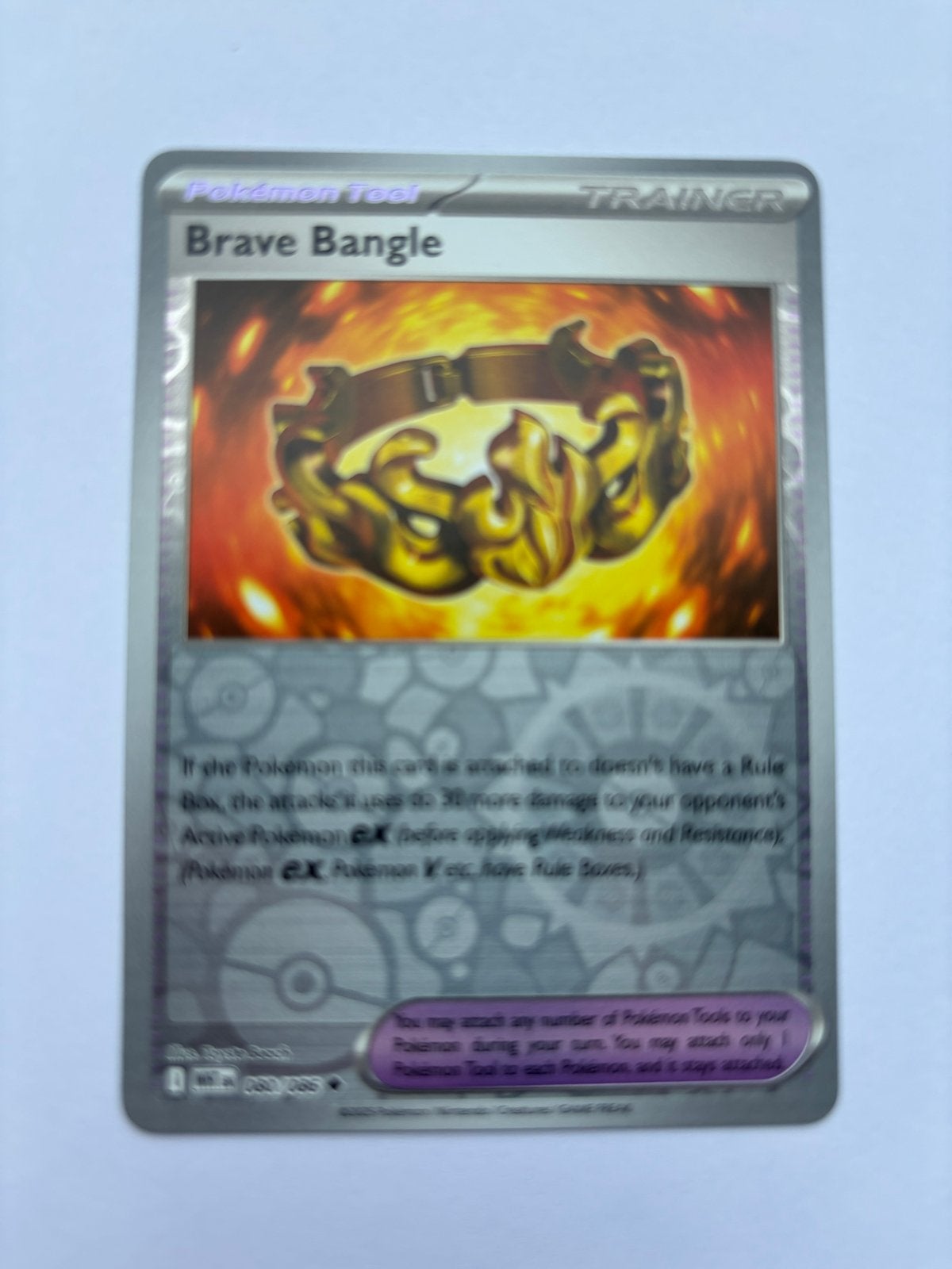 Brave Bangle 202/198 Pokemon Tool Trainer kaart, Ophalen of Verzenden, Zo goed als nieuw, Losse kaart, Foil
