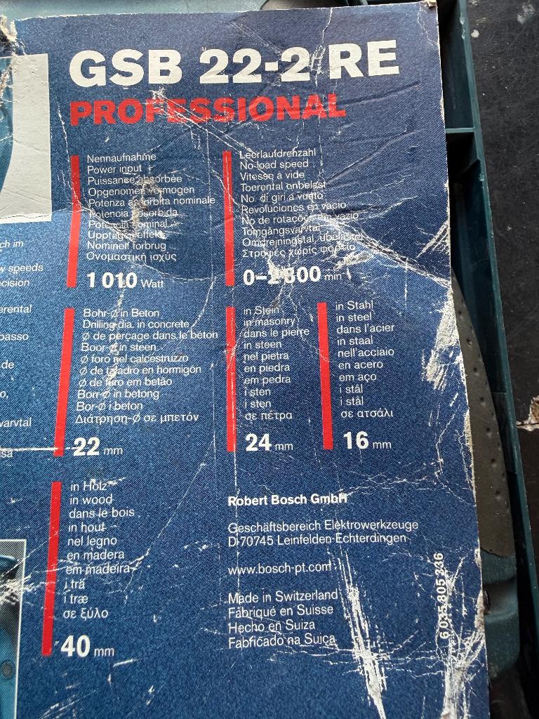 Professional Bosch  klopboormachine, Doe-het-zelf en Verbouw, Ophalen of Verzenden, Zo goed als nieuw
