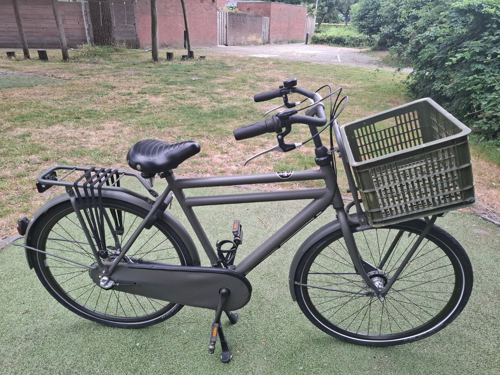 LEGERGROENE CORTINA U4 HERENFIETS 57CM 3 VERSNELLINGEN, Fietsen en Brommers, Versnellingen, Zo goed als nieuw, 57 tot 61 cm, Ophalen