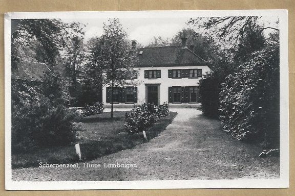 Oude Ansichtkaart Scherpenseel, Huize Lambalgen, Ophalen of Verzenden, Voor 1920, Gelopen