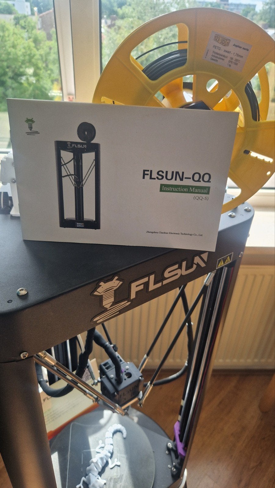 FLSUN QQ-S Delta 3D-printer (2019) + 11 rollen filamenten, Computers en Software, 3D Printers, Gebruikt, Filament, Ingebouwde Wi-Fi