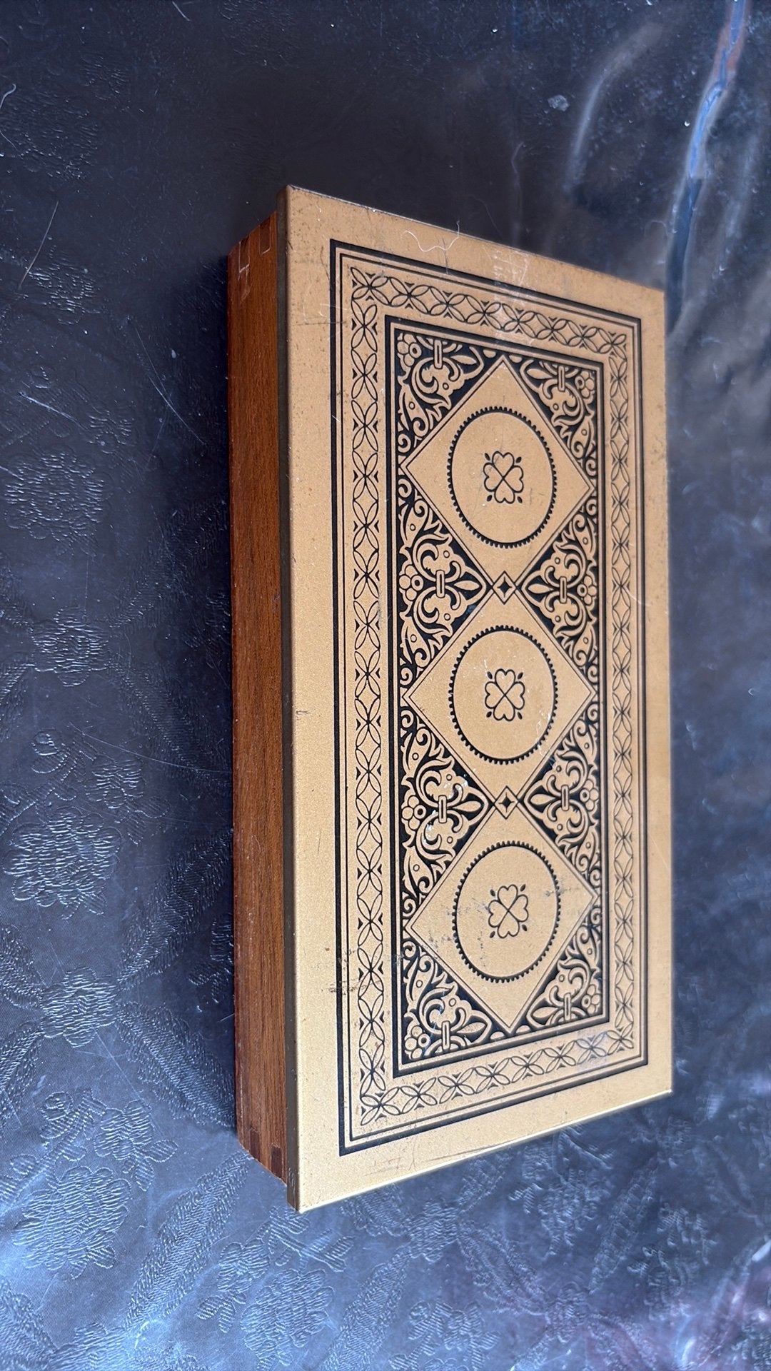 Vintage sigarenbakje met ijzeren deksel, Ophalen of Verzenden, Gebruikt, Tabaksdoos of Verpakking