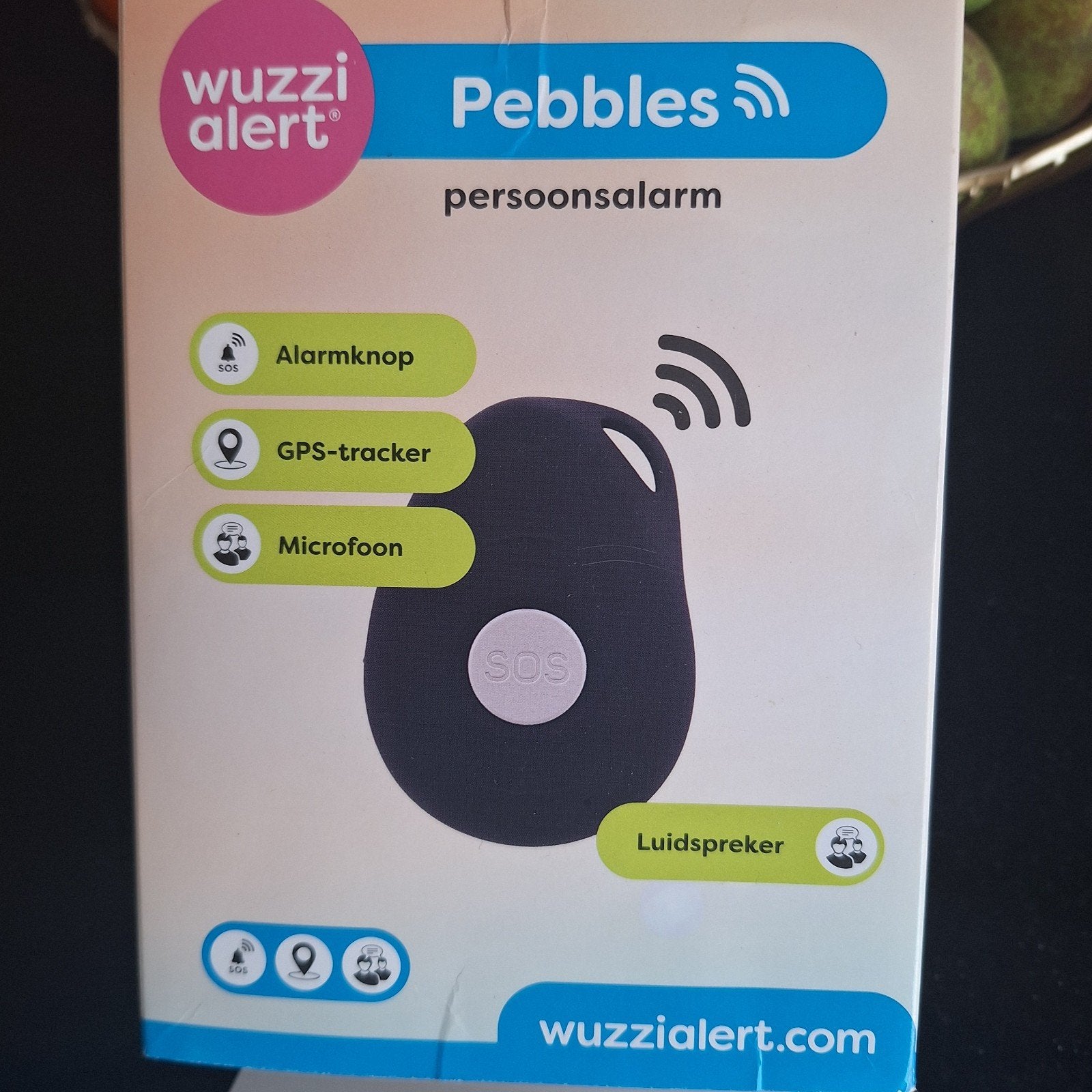 Wuzzi Alert Pebbles Persoonsalarm met GPS-tracker, Ophalen of Verzenden, Zo goed als nieuw