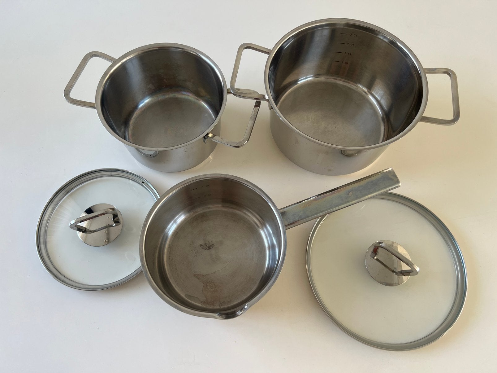 Vivo Villeroy & boch pannen, Huis en Inrichting, Keuken | Potten en Pannen, Ophalen of Verzenden, Rvs, Pannenset