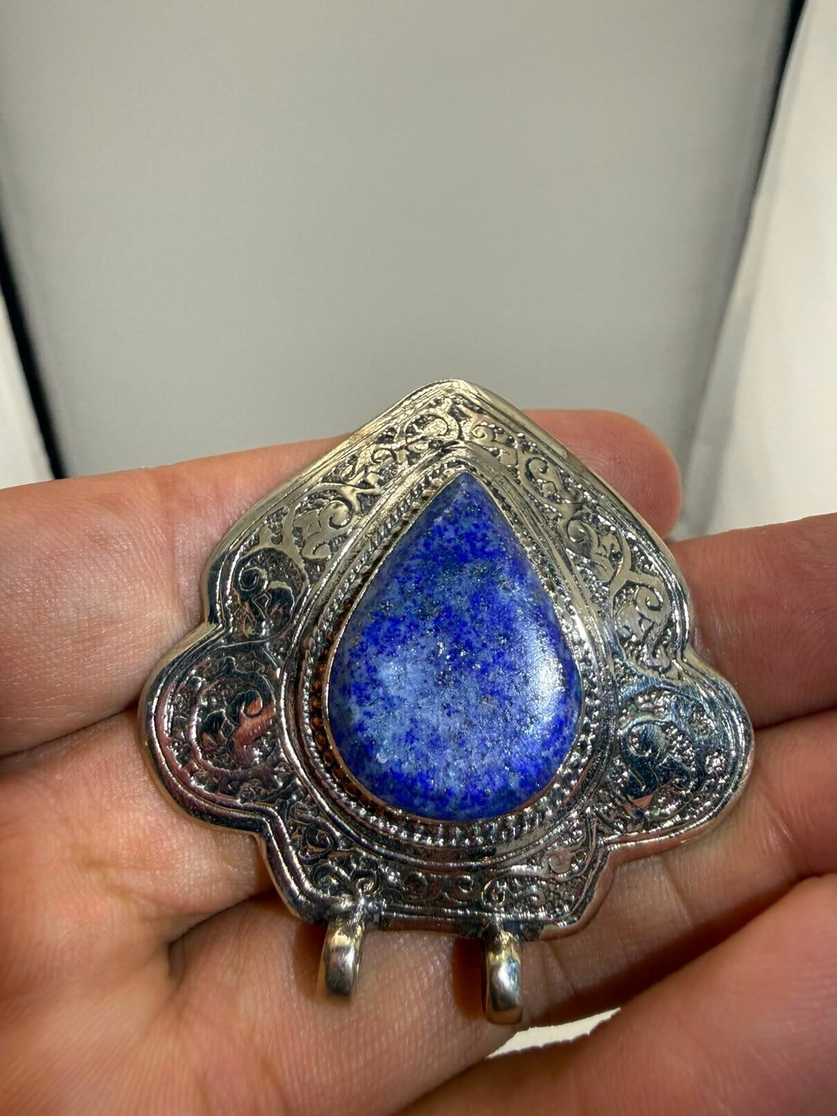 Lapis Lazuli Hanger met Koper - N20, Sieraden, Tassen en Uiterlijk, Overige voorstellingen, Blauw, Nieuw, Ophalen of Verzenden