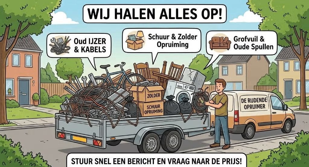 GrofVuil. Oud ijzer, Koper, Kabels, tuin onderhoud, spullen, Ophalen, Zo goed als nieuw, IJzer