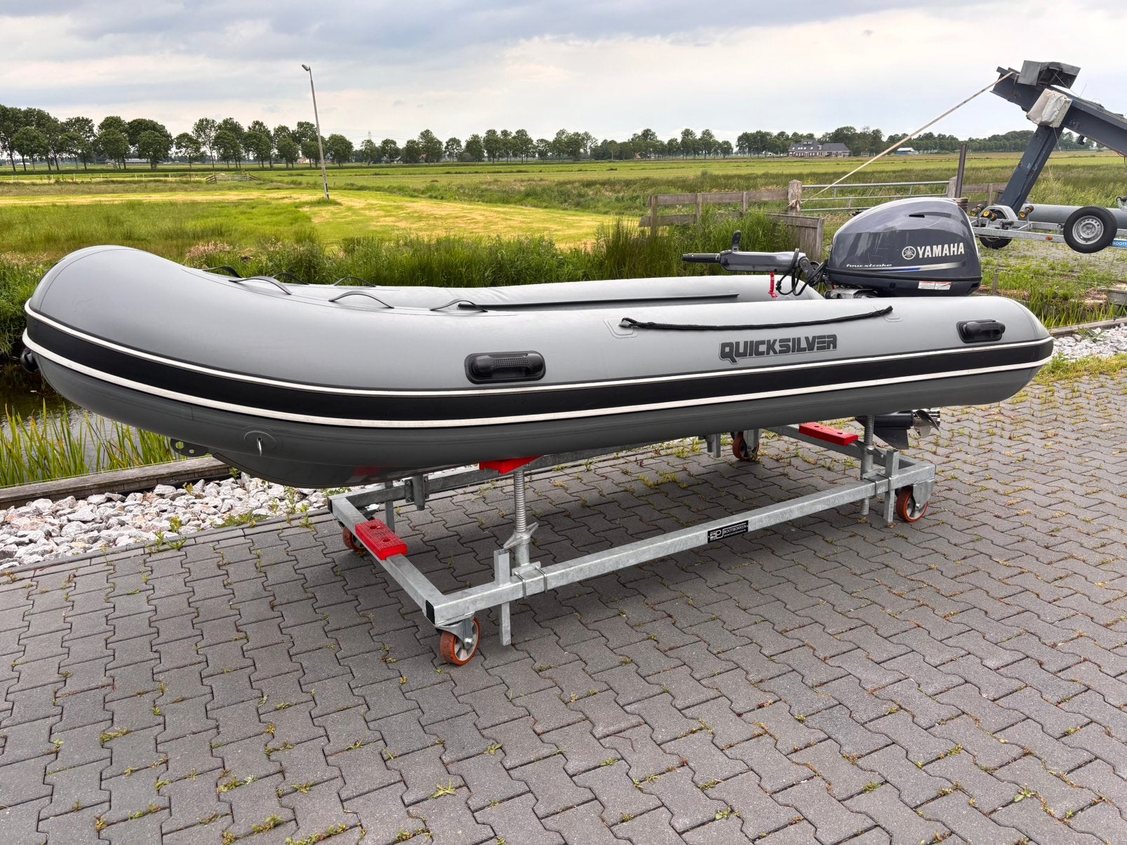 Yamaha 40pk 4 takt, Watersport en Boten, Rubberboten, Zo goed als nieuw, Quicksilver, Aluminium, Inclusief motor, Benzine, Buitenboordmotor
