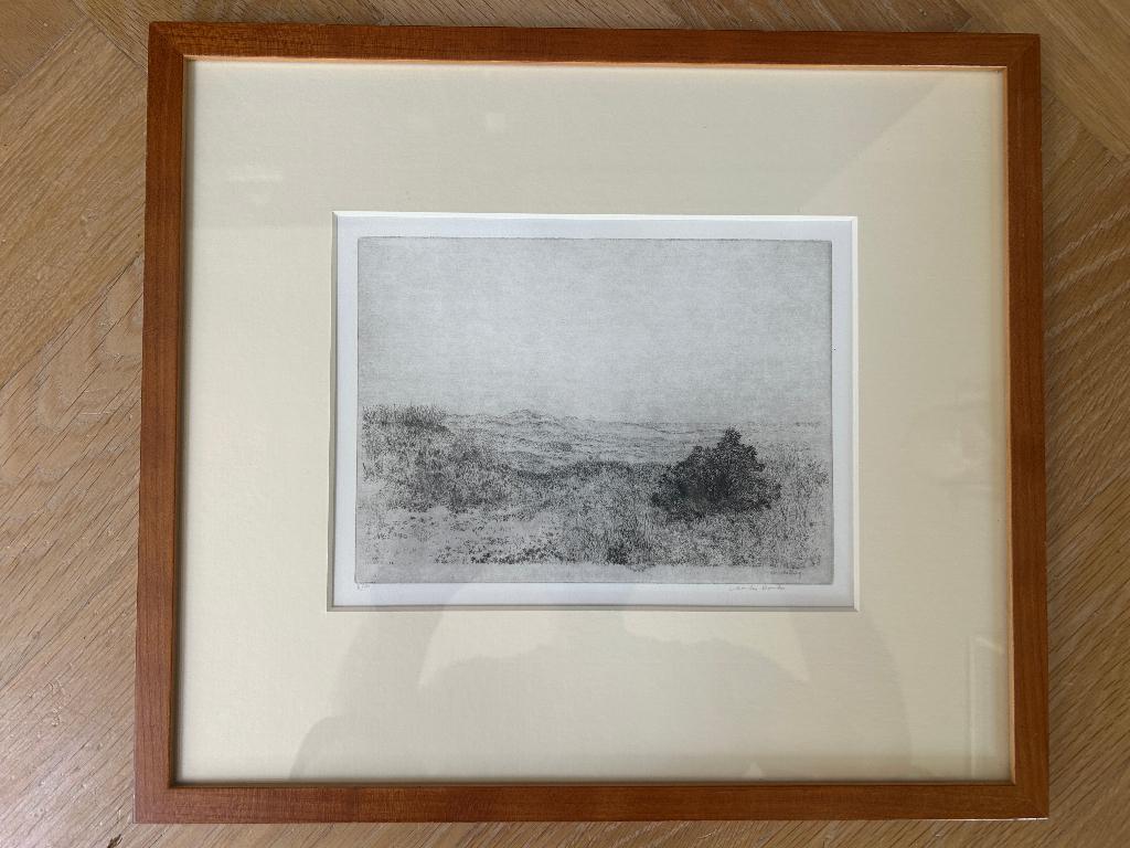Charles Donker - Terschelling - Ets, Origineel, Ophalen of Verzenden, 15 cm, Landschap