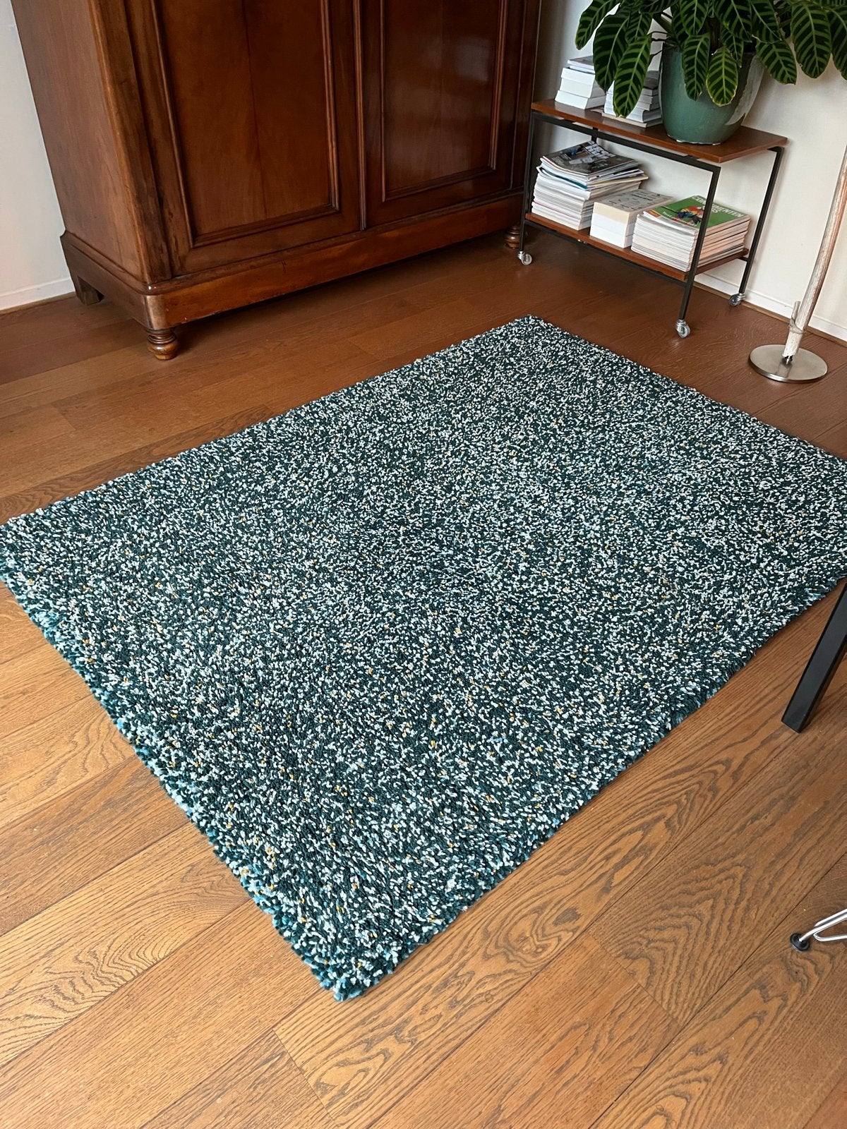Groen gemêleerd vloerkleed van IKEA 1.80 x 1.33, Ophalen, 100 tot 150 cm, Zo goed als nieuw, 150 tot 200 cm