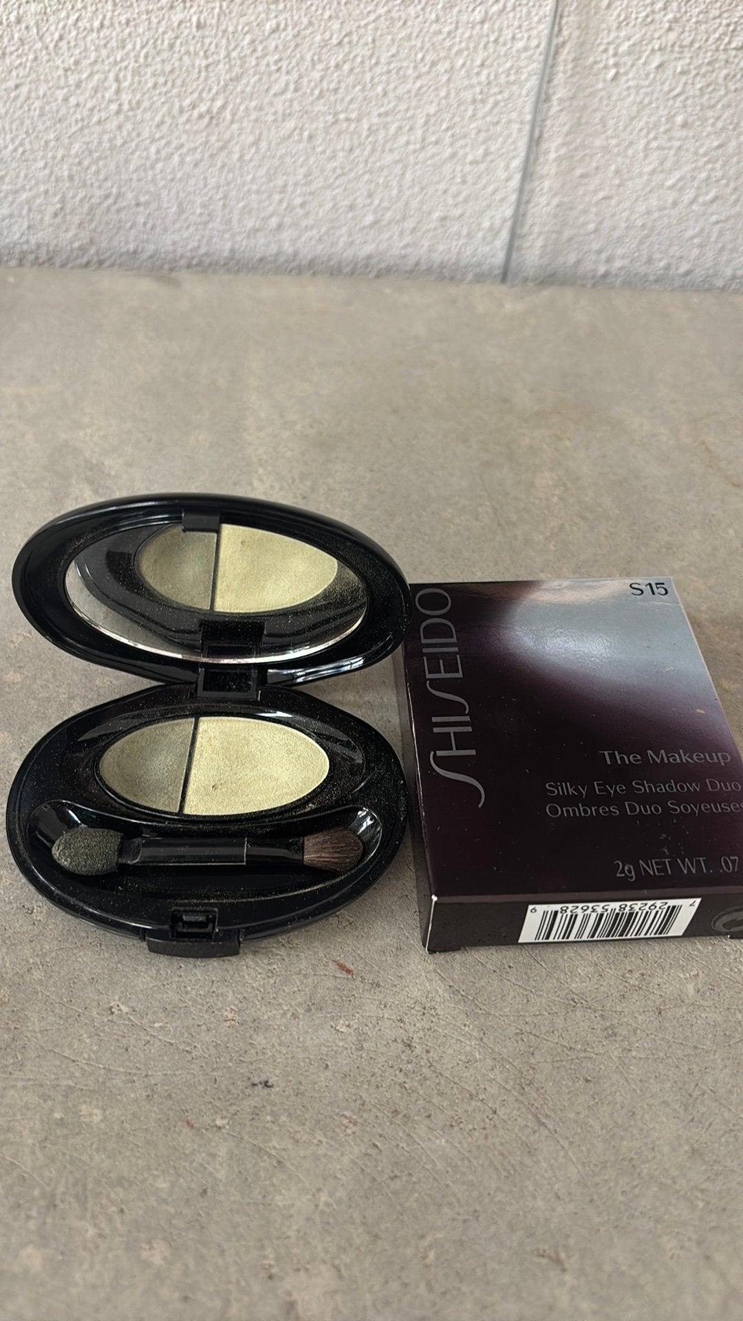 Shiseido oogschaduw duo nr S15 groen, Ogen, Ophalen of Verzenden, Zo goed als nieuw, Make-up