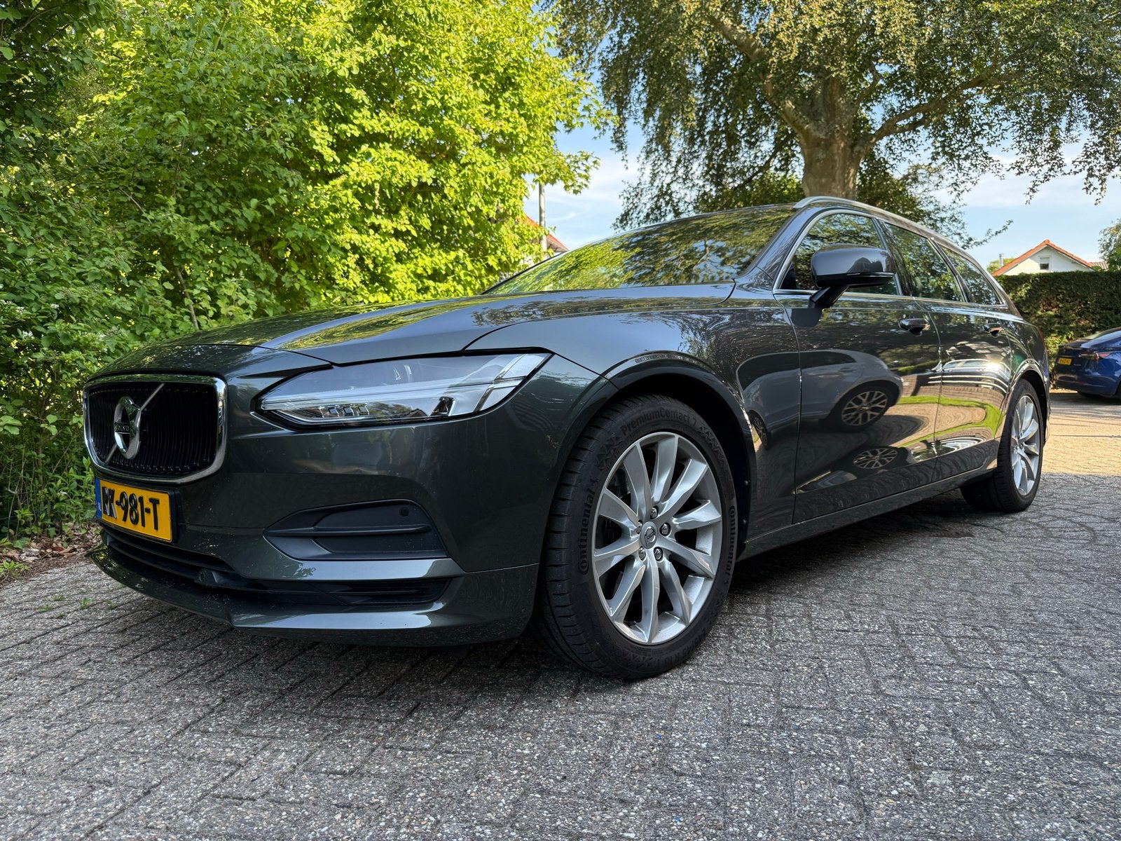 Volvo V90 T5 254pk 2018 Grijs/bruin, Auto's, Volvo, 15 km/l, 1969 cc, Origineel Nederlands, Stationwagon