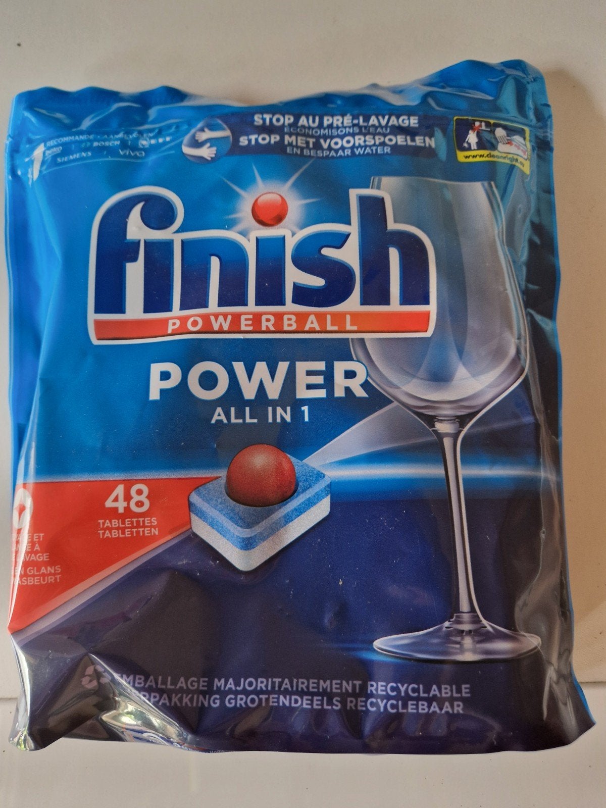 Finish Powerball Power All in 1 vaatwastabletten 48 stuks, Ophalen of Verzenden, Nieuw