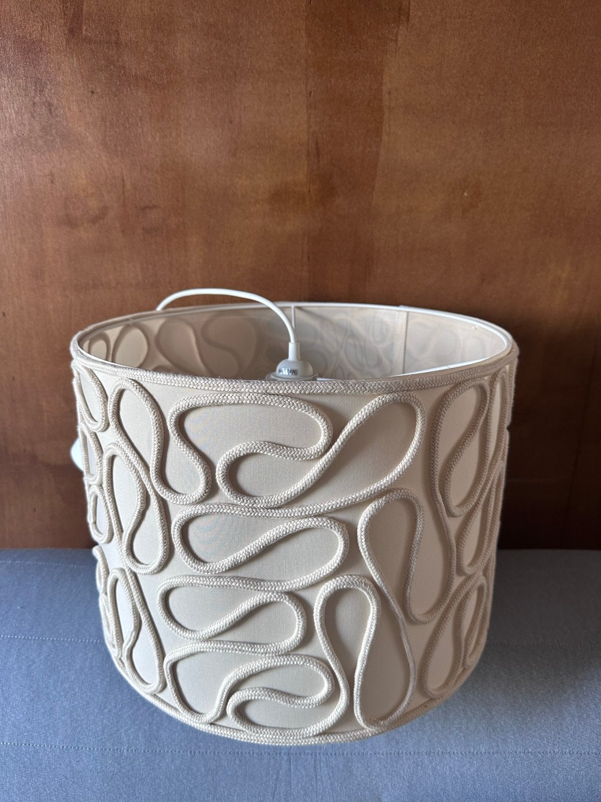 IKEA Hemma hanglamp met beige stoffen kap, Ophalen, Gebruikt, Textiel, E27 (groot)