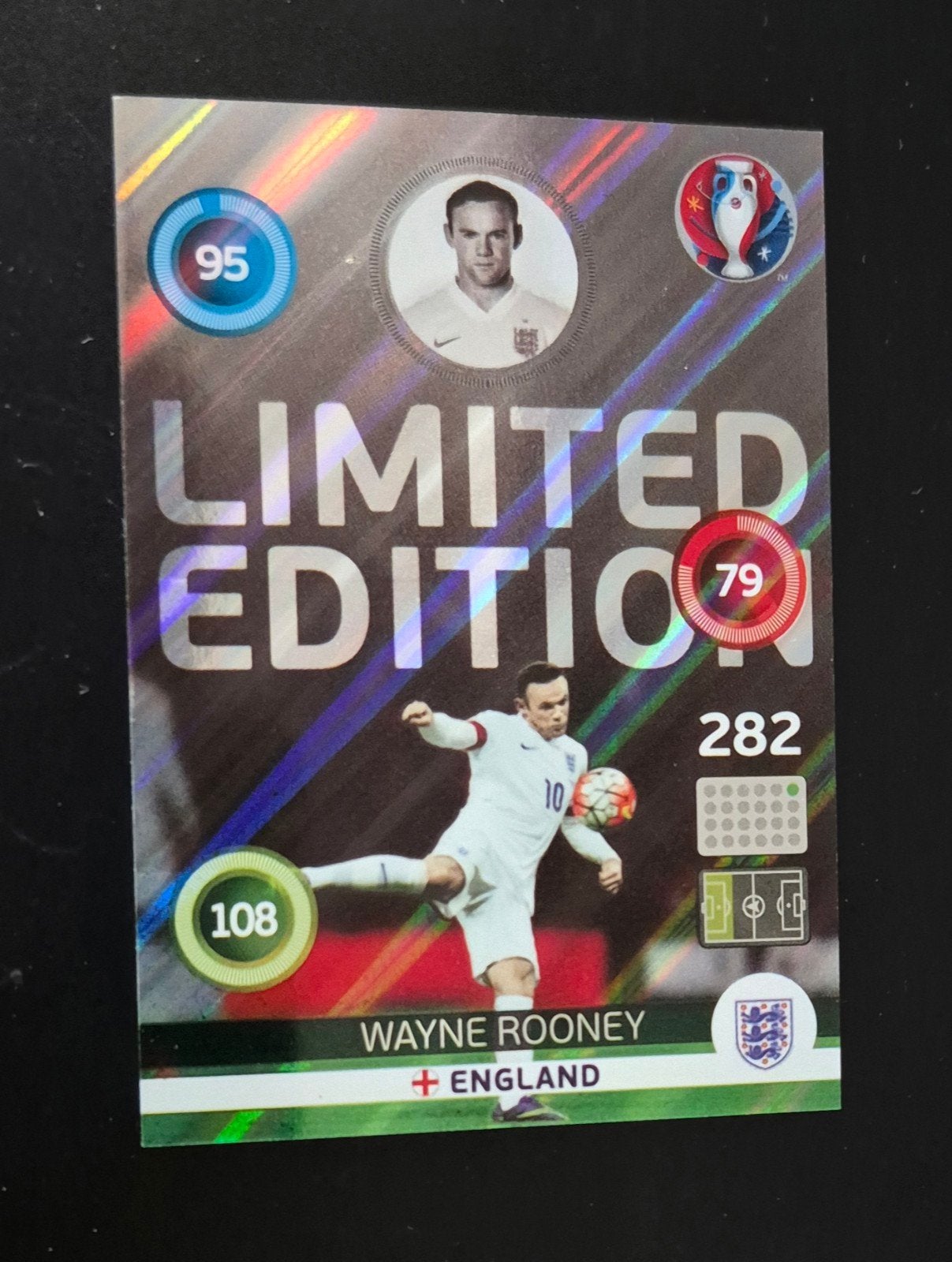 Panini Adrenalyn XL - Euro 2016 Limited Edition - Rooney, Ophalen of Verzenden, Zo goed als nieuw, Plaatje