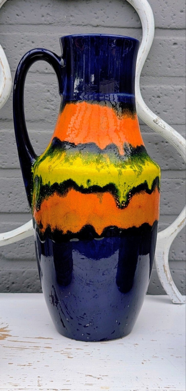 Vintage West Germany Scheuring, fat lava vaas 407-35, 35cm,, Ophalen of Verzenden