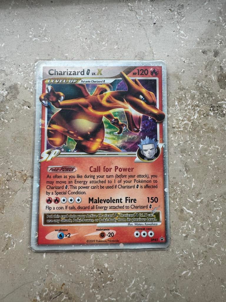 Charizard G LV.X Pokémon Kaart DP45 - Zeer Zeldzaam, Ophalen of Verzenden, Gebruikt, Losse kaart
