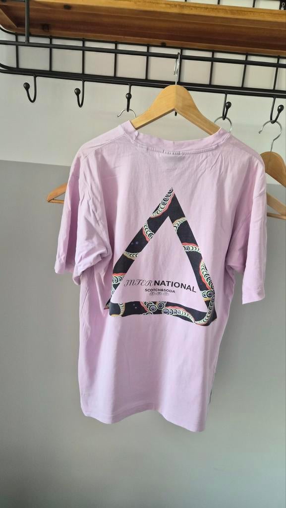 Scotch and Soda T-shirt maat L., Maat 48/50 (M), Paars, Ophalen of Verzenden, Gedragen