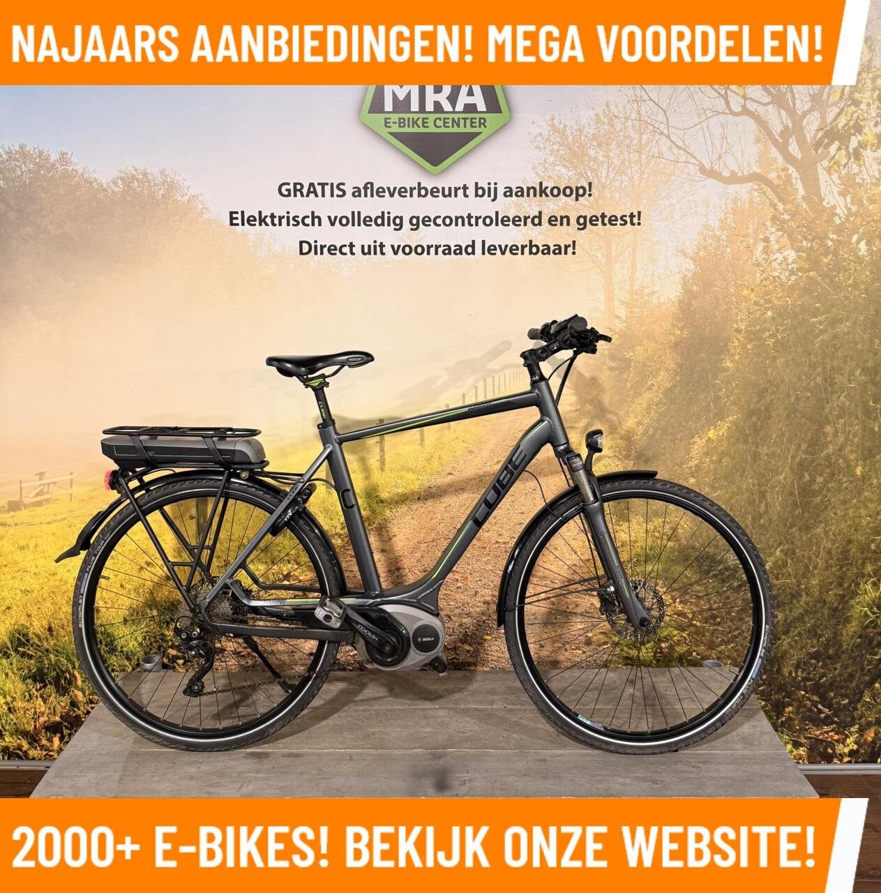 Cube Touring Elektrische fiets met BOSCH midden motor ebike!, 55 tot 59 cm, Zo goed als nieuw, 50 km per accu of meer, Cube