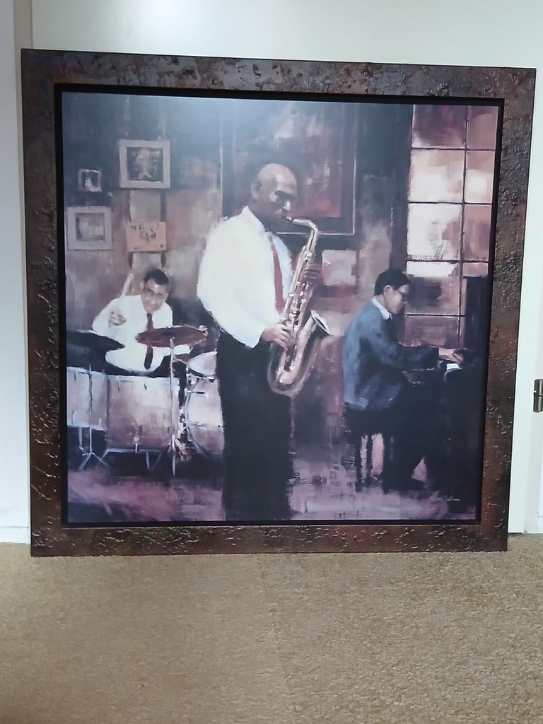 Jazzband schilderij van Myles Sullivan, Antiek en Kunst, Ophalen
