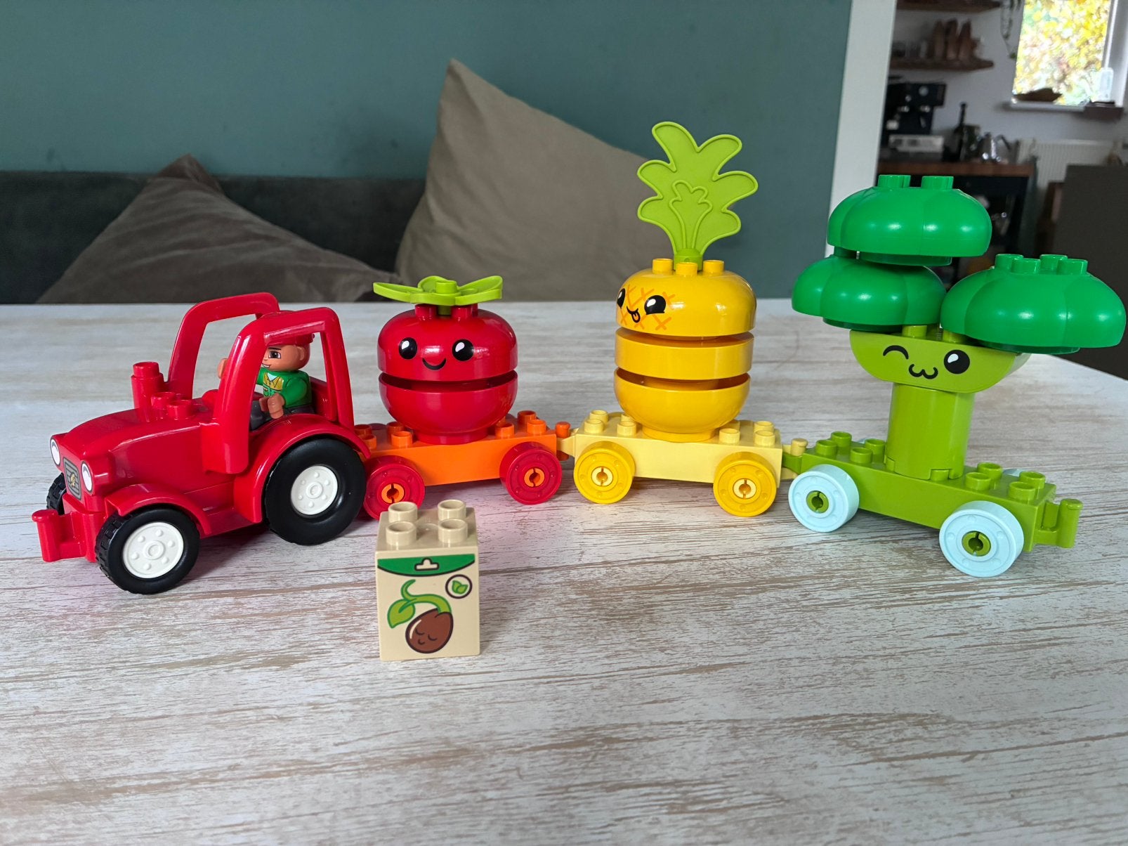 Duplo trekker met oogst (set compleet), Ophalen of Verzenden, Zo goed als nieuw, Duplo