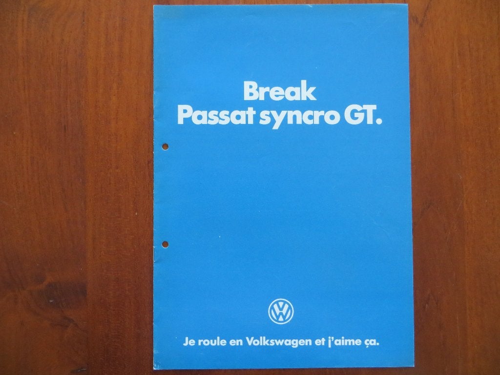 Volkswagen Passat Break syncro GT (maart 1985), Ophalen of Verzenden, Nieuw, Volkswagen