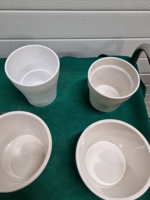 -	verschillende bloempotten wit aardewerk, Ophalen of Verzenden, 'T Olde Gre-j, Info@toldegrej.nl, Endepoelstraat 20f Didam