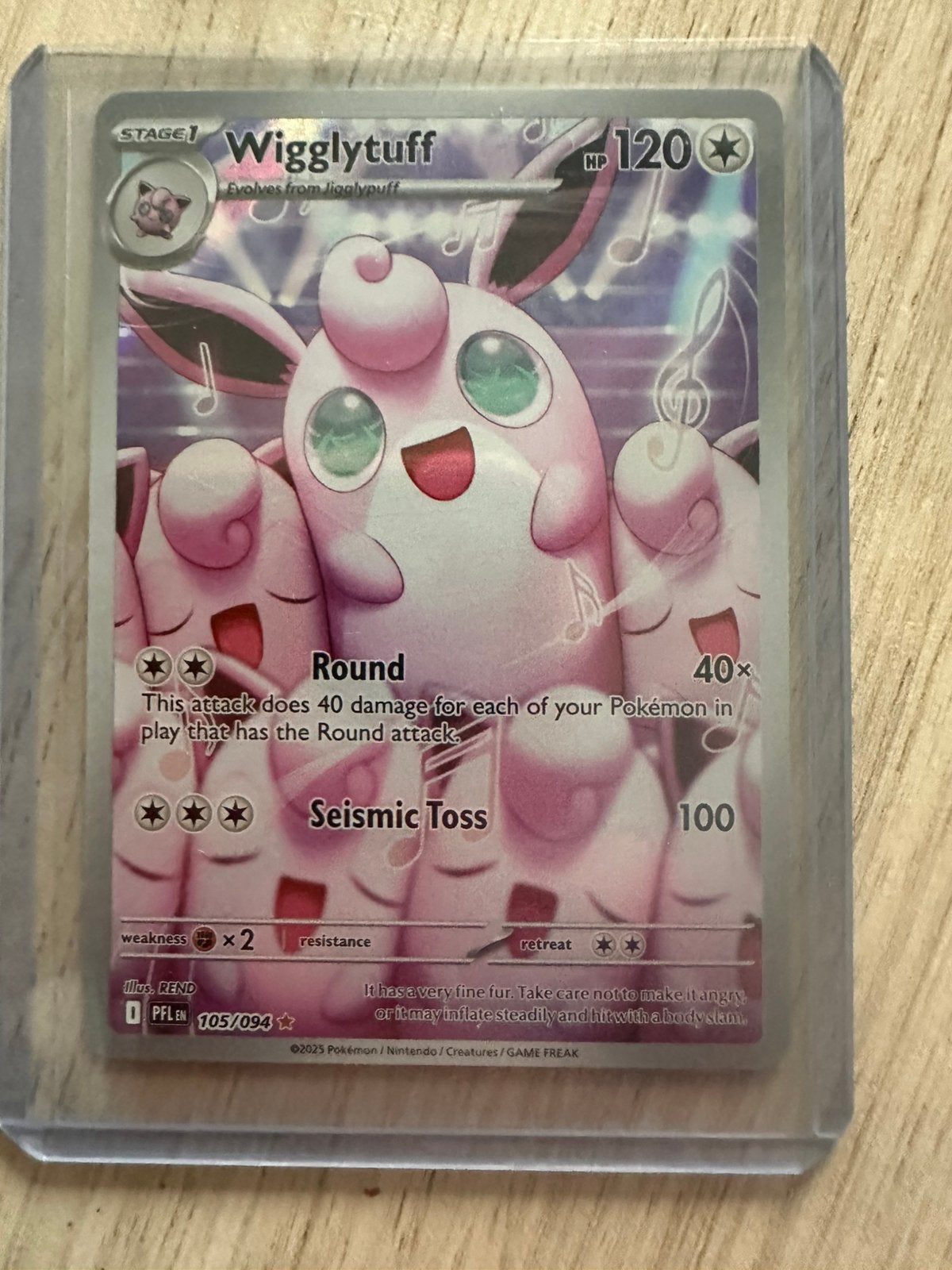 Wigglytuff Pokémon Kaart 105/094 - Zo goed als nieuw, Verzenden, Zo goed als nieuw, Losse kaart