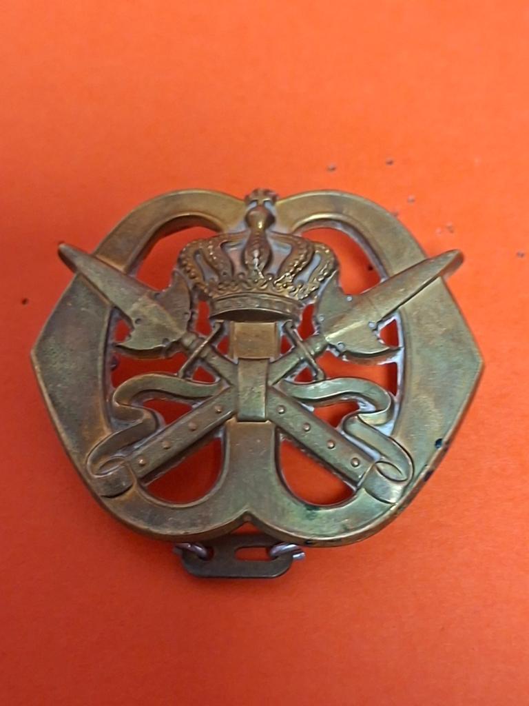 EMBLEEM MILITAIRE SCHOOL, Ophalen of Verzenden, Landmacht, Nederland, Embleem of Badge