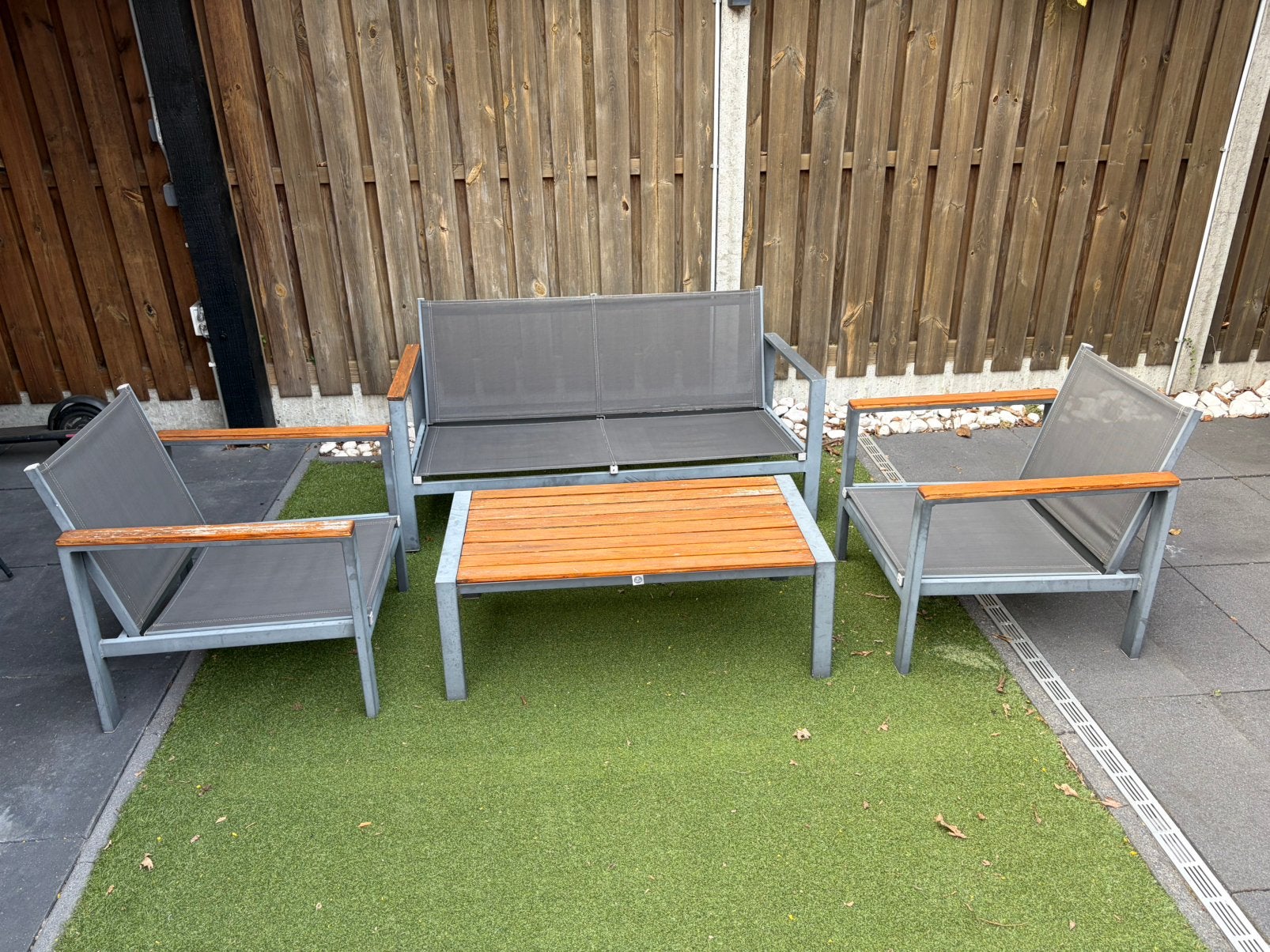 Complete lounge set met kussens, Tuin en Terras, Ophalen, Gebruikt