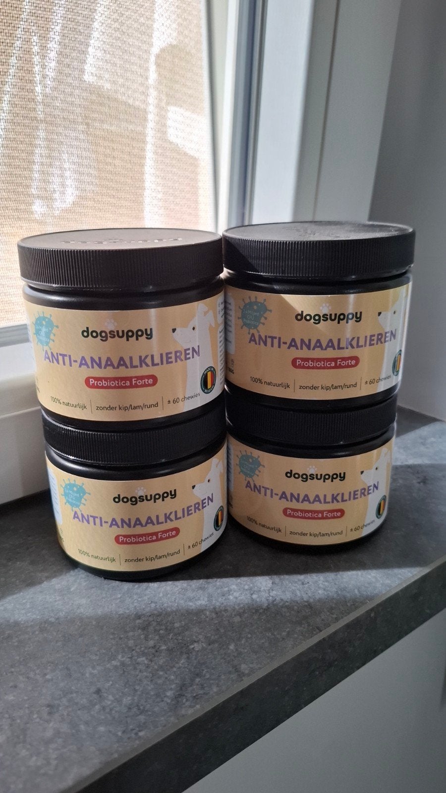 Dogsuppy anti-anaalklieren 60 stuks per pot., Dieren en Toebehoren, Ophalen of Verzenden, Hond