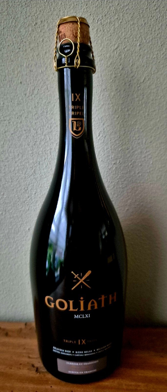 Fles Goliath Triple IX bier 9% Beauregard Légendes België, Ophalen of Verzenden, Zo goed als nieuw, Flesje(s), Overige merken