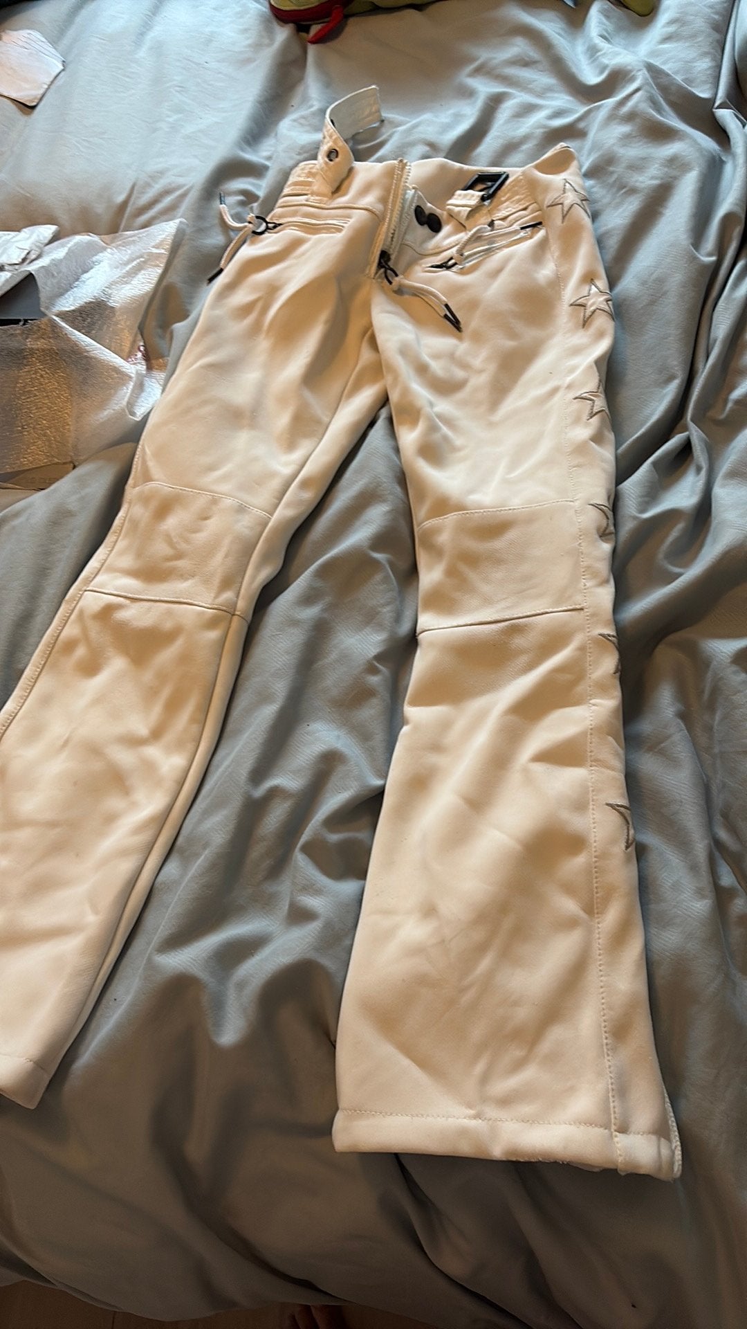 152 Witte airforce ski broek maat 10 meisje 10 jaar, Ophalen of Verzenden, Broek