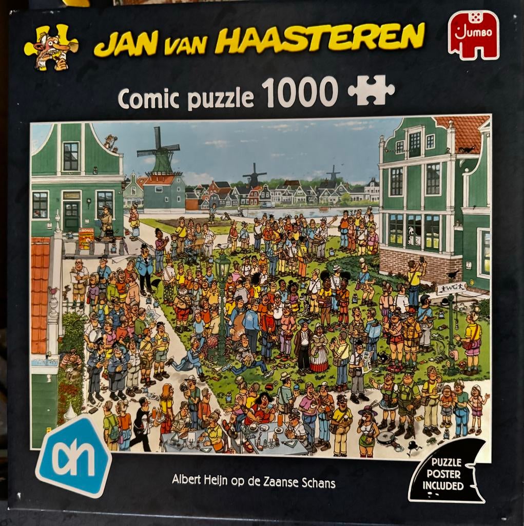 Jan van Haasteren Albert Heijn op de Zaanse Schans puzzel, Hobby en Vrije tijd, Denksport en Puzzels, Gebruikt, Legpuzzel, 500 t/m 1500 stukjes