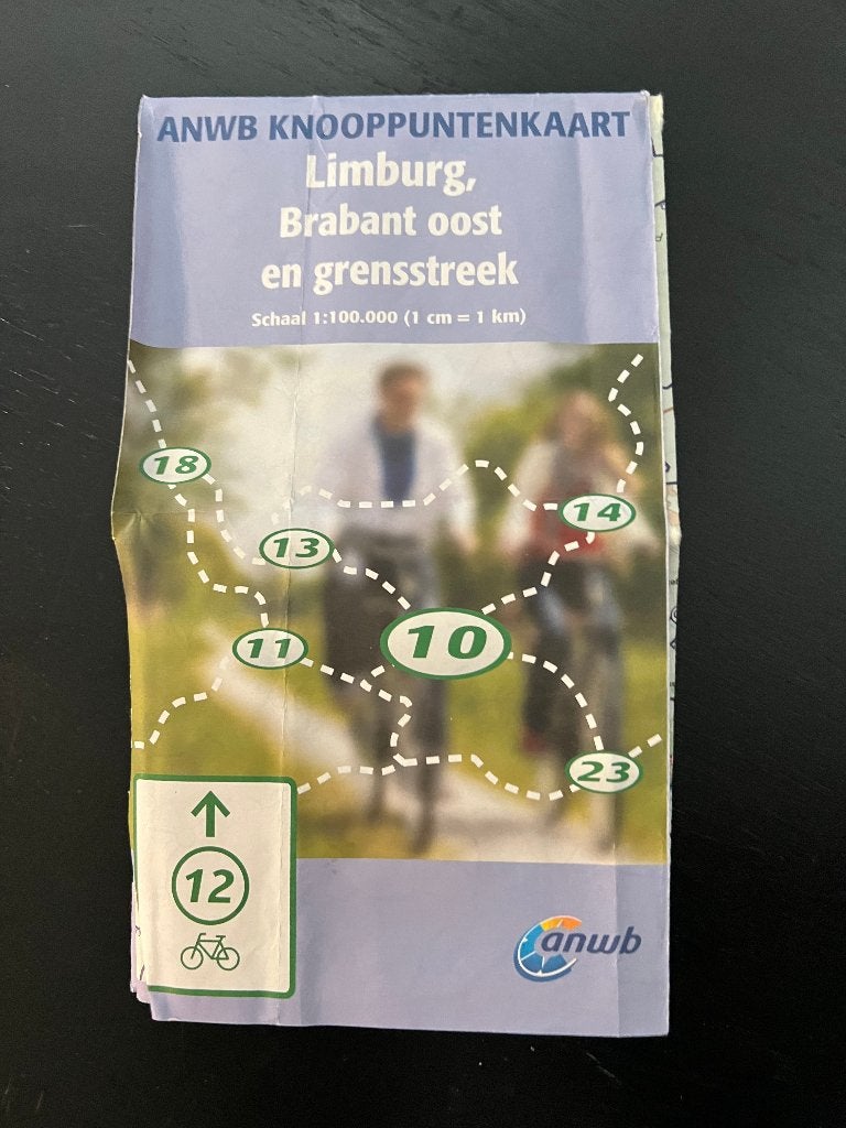ANWB knooppuntenkaart Fiets Limburg Brabant, ANWB, 2000 tot heden, Landkaart, Nederland