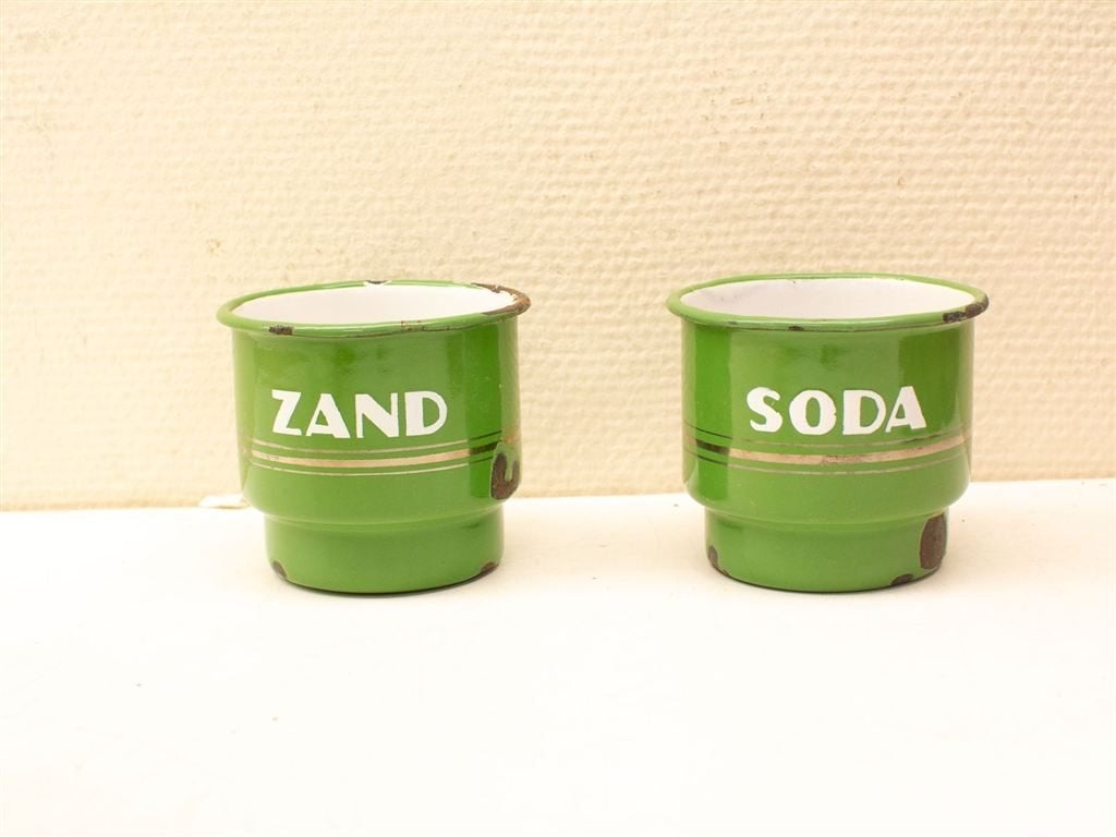 Groen emaille soda en zand rek 33331, Ophalen of Verzenden