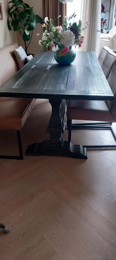 Robuuste kloostertafel 240x100 cm in nette staat, Huis en Inrichting, Tafels | Eettafels, Ophalen, 100 tot 150 cm, 200 cm of meer