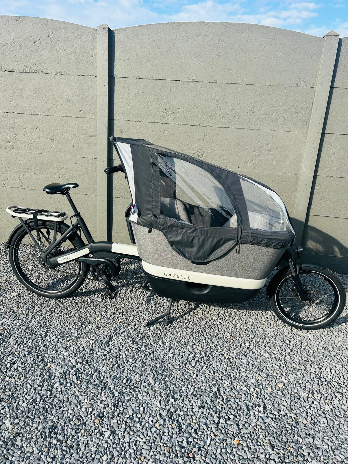 Bakfiets Gazelle Makki, Ophalen, Zo goed als nieuw, Gazelle, Huif