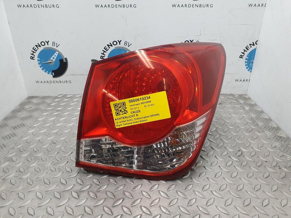 CHEVROLET CRUZE ACHTERLICHT R 2013, Ophalen of Verzenden, Gebruikt, ARN erkend