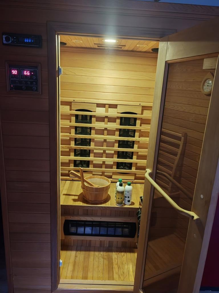Eenpersoons sauna nauwelijks gebruikt, Ophalen, Zo goed als nieuw, Infrarood, Complete sauna