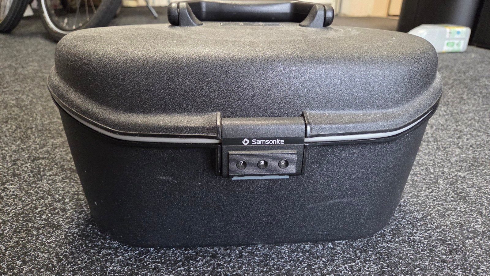 Samsonite Hardcase Beautycase met Slot en Spiegel, Sieraden, Tassen en Uiterlijk, Beautycases, Gebruikt, Zwart, Met slot, Ophalen of Verzenden