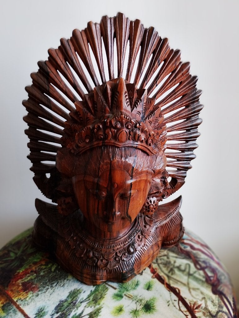 Antieke Balinese Indonesische XL buste godin Dewi Sri, Ophalen of Verzenden