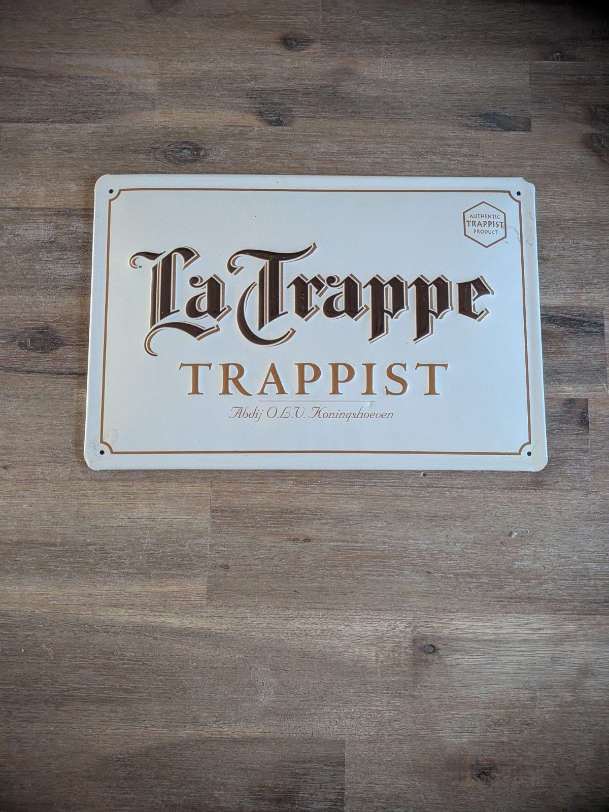 La Trappe Trappist  Reclamebord, Verzamelen, Biermerken, Ophalen of Verzenden