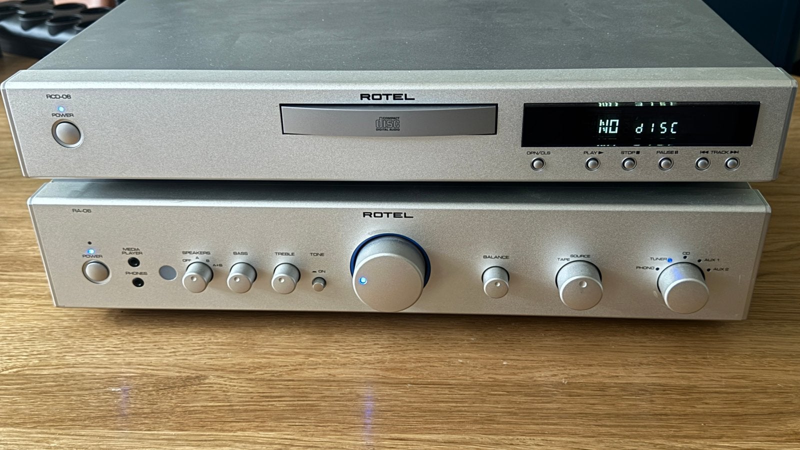 Rotel set RCD-06 en RA-06, Ophalen, Zo goed als nieuw, 60 tot 120 watt, Overige merken