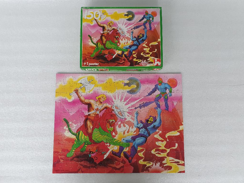 Puzzel Motu: Musclor contre Skeletor (Mattel, 1984-1985), Ophalen of Verzenden, Meer dan 50 stukjes, Gebruikt, 6 jaar of ouder