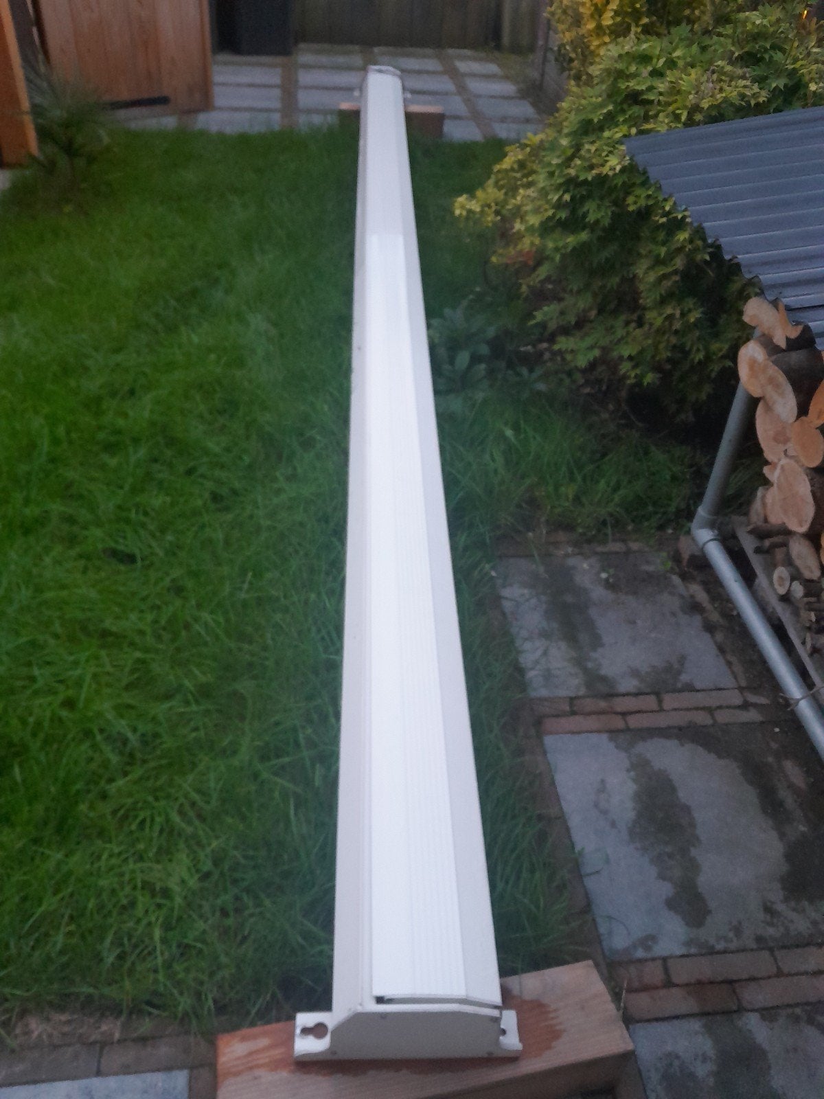 Elektrisch zonnescherm 5,5 m breed, Ophalen, Gebruikt, 450 cm of meer, Elektrisch