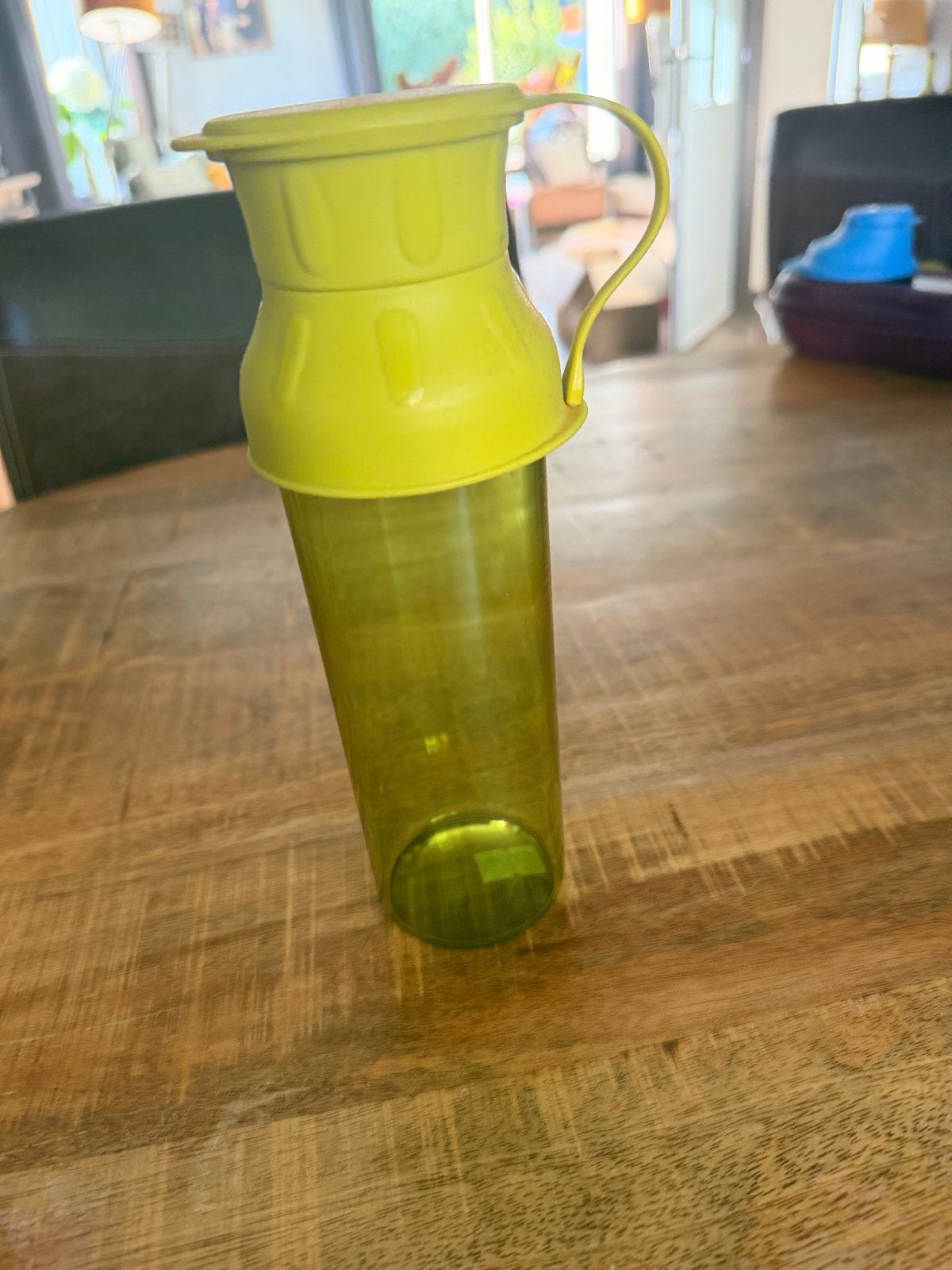 Tupperware Drinkfles Groen - Handig voor onderweg, Gebruikt, Ophalen of Verzenden, Met deksel, Drinkfles