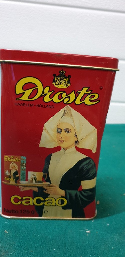 Droste cacao blik, 13.5 hoog, Verzamelen, Ophalen of Verzenden