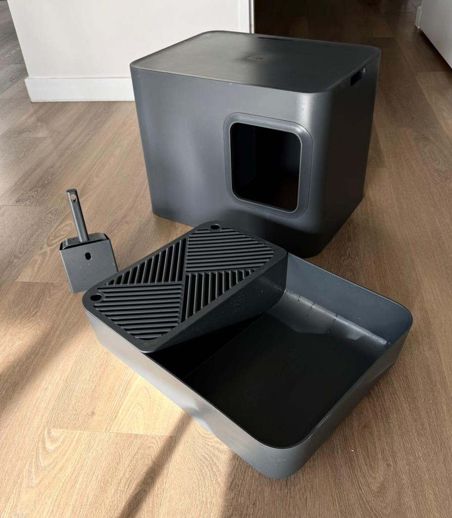 Hoopo Dome design kattenbak in grijs, Ophalen, Zo goed als nieuw