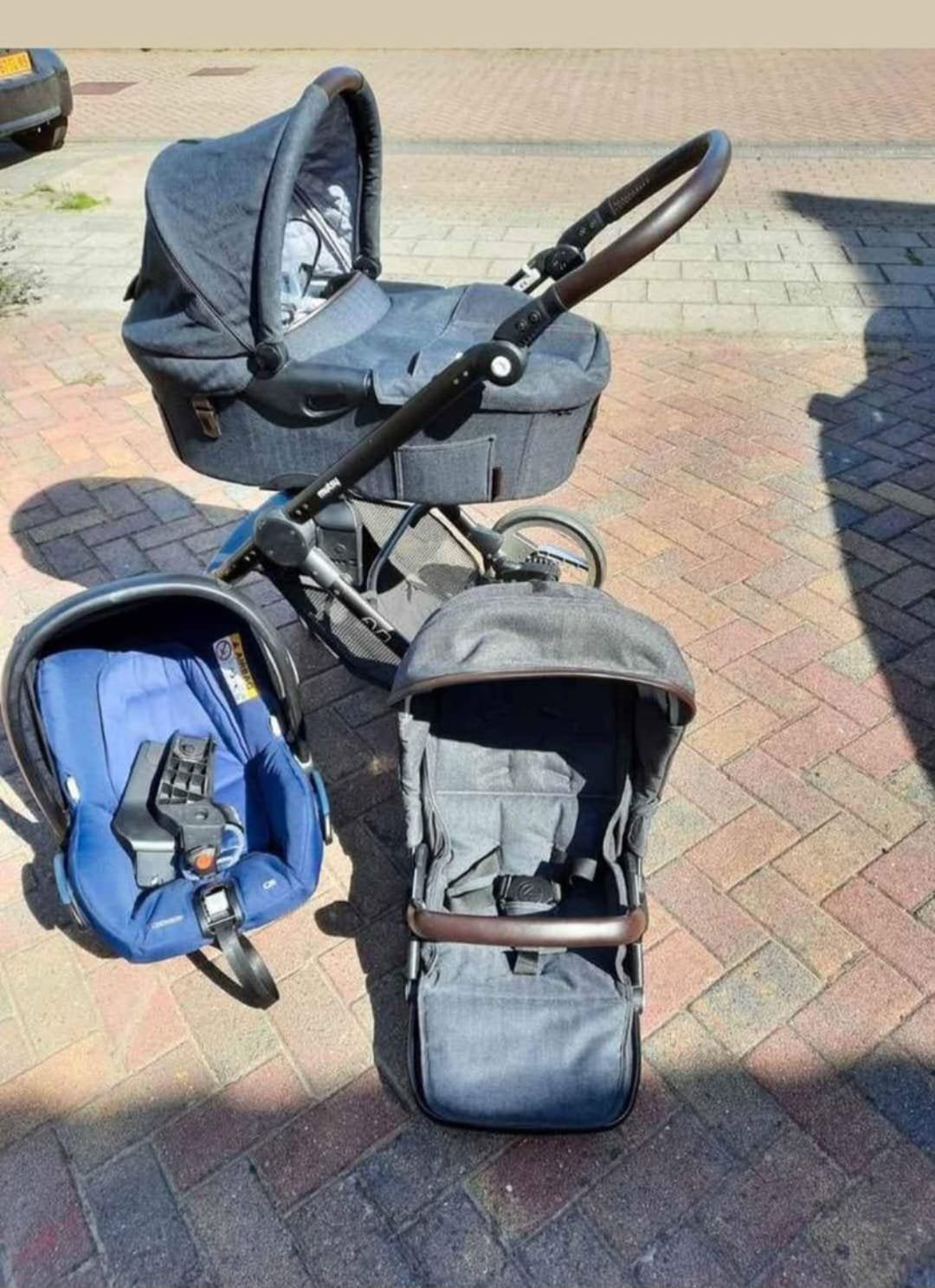 3 in 1, Ophalen, Zo goed als nieuw, Combiwagen, Met reiswieg